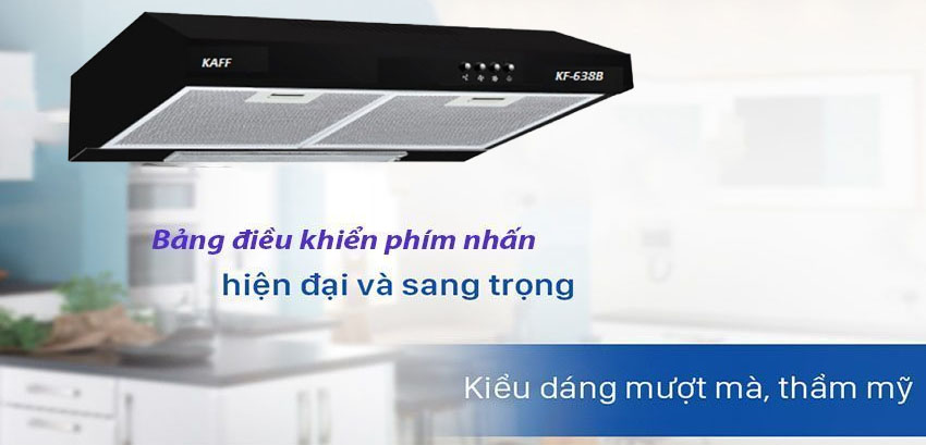 Bảng điều khiển của Máy hút mùi cổ điển Kaff KF-638B