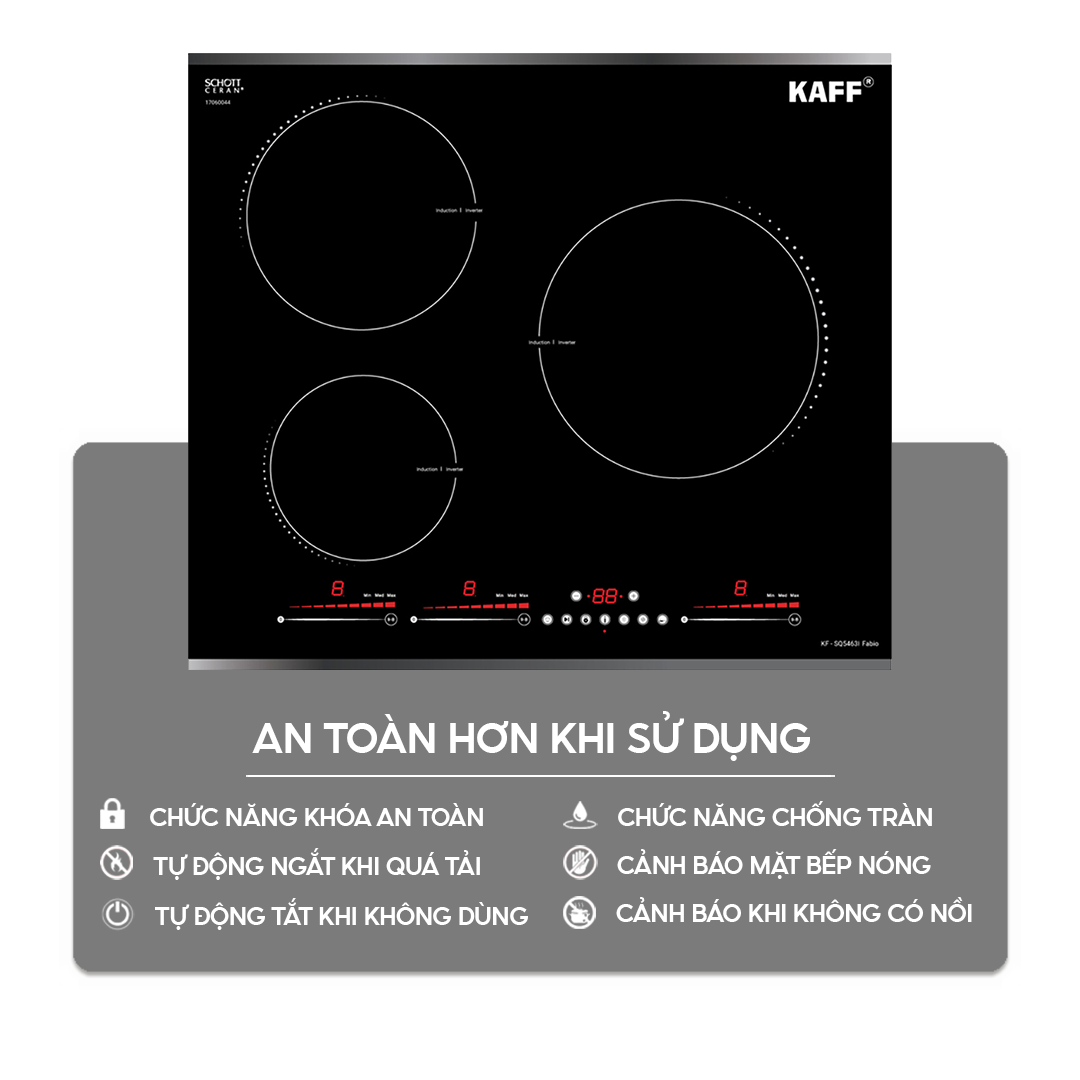 Chức năng an toàn trên bếp điện từ | Homebest